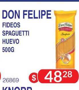 Masivos Don Felipe Fideos Spaguetti Huevo 500g oferta