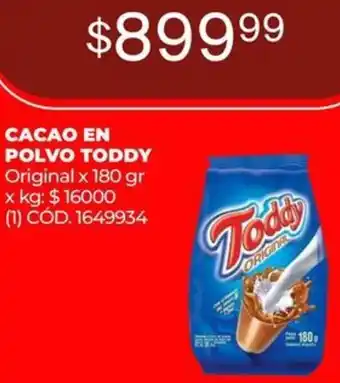 Makro CACAO EN POLVO TODDY Original x 180gr oferta