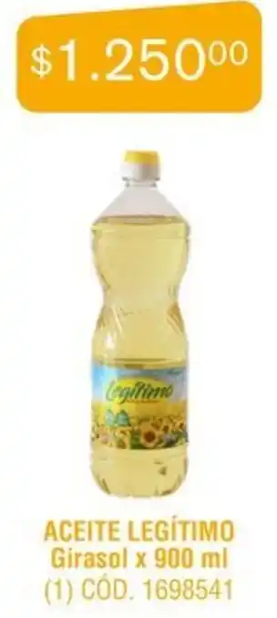 Makro ACEITE LEGÍTIMO Girasol x 900ml oferta