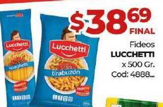 Diarco Lucchetti Fideos x 500gr oferta