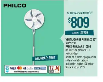 Walmart Ventilador De Pie Philco 20 oferta