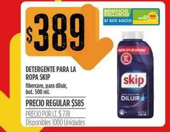 Supermercados Vea Detergente Par La Ropa Skip 500ml oferta