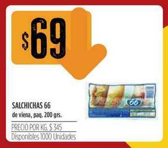 Supermercados Vea Salchichas 66 200grs oferta