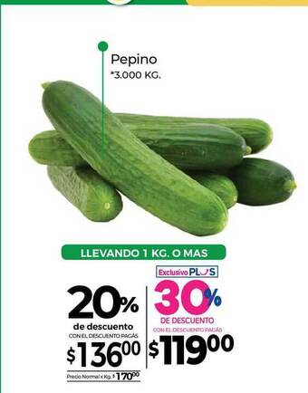 La Anonima Pepino 20% De Descuento oferta