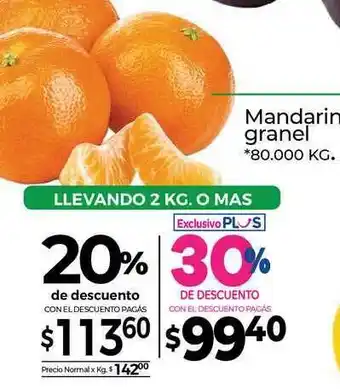 La Anonima Mandarin Granel 20% De Descuento oferta