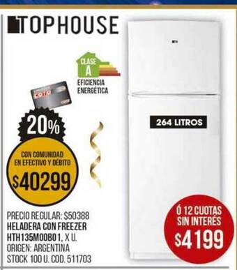 Coto Heladera Con Freezer Hth135m00b01 oferta