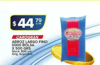 Carrefour Maxi Carogran Arroz Largo Fino 0000 Bolsa x 500grs oferta
