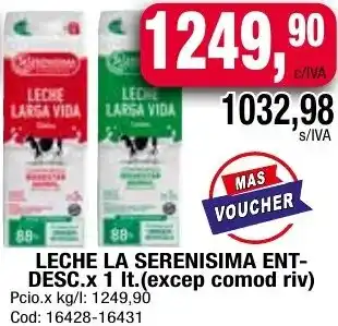 Maxiconsumo LECHE LA SERENISIMA ENT DESC.x 1It oferta
