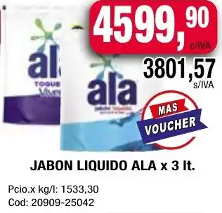 Maxiconsumo JABON LIQUIDO ALA x 3It oferta