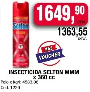 Maxiconsumo INSECTICIDA SELTON MMM x 360 cc oferta
