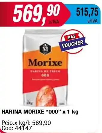 Maxiconsumo HARINA MORIXE 000 x 1kg oferta