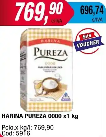 Maxiconsumo HARINA PUREZA 0000 x 1kg oferta