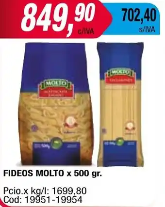 Maxiconsumo FIDEOS MOLTO x 500gr oferta