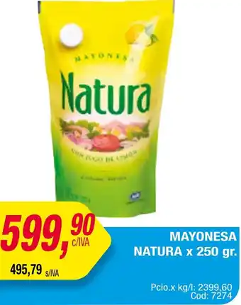 Maxiconsumo MAYONESA NATURA x 250gr oferta