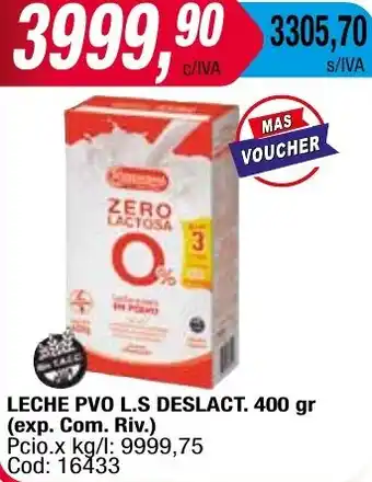 LECHE PVO L.S DESLACT. 400gr