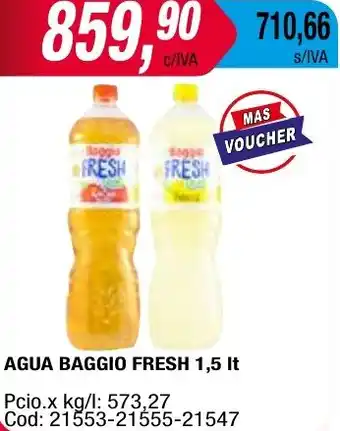Maxiconsumo AGUA BAGGIO FRESH 1,5It oferta