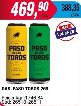 Maxiconsumo GAS. PASO TOROS 269 oferta
