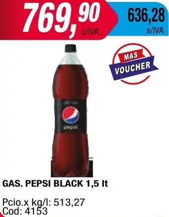 Maxiconsumo GAS. PEPSI BLACK 1,5It oferta