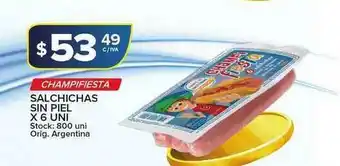 Champifiesta Salchichas Sin Piel x 6un
