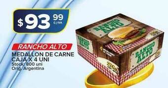 Carrefour Maxi Rancho Alto Medallon De Carne Caja x 4uni oferta