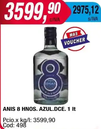 Maxiconsumo ANIS 8 HNOS. AZUL.DCE. 1It oferta