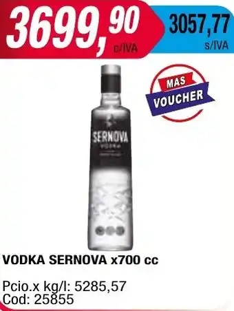 Maxiconsumo VODKA SERNOVA x 700cc oferta