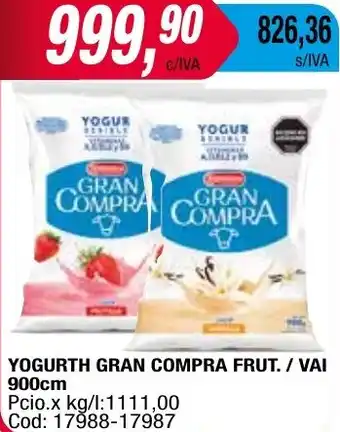 YOGURTH GRAN COMPRA FRUT. / VAI 900cm