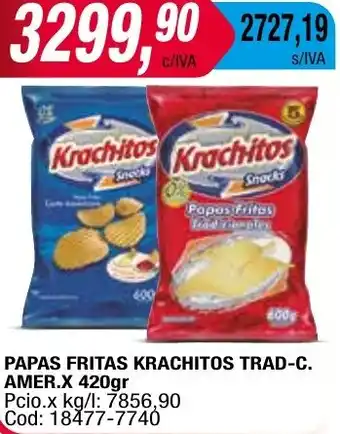 Maxiconsumo PAPAS FRITAS KRACHITOS TRAD-C. AMER.X 420gr oferta