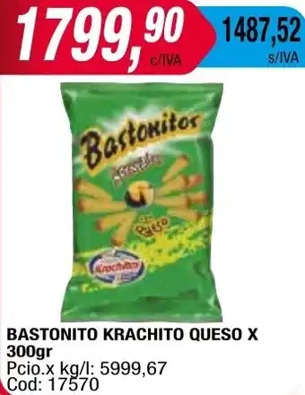 Maxiconsumo BASTONITO KRACHITO QUESO X 300gr oferta