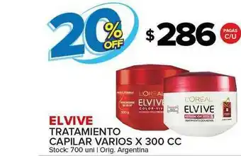 Carrefour Maxi Elvive Tratamiento Capilar Varios X 300 Cc oferta
