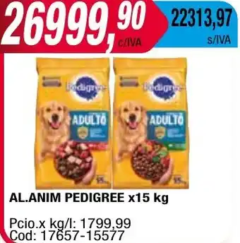 Maxiconsumo AL.ANIM PEDIGREE x 15kg oferta