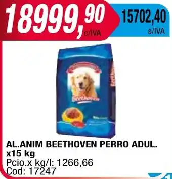 Maxiconsumo AL.ANIM BEETHOVEN PERRO ADUL. x 15kg oferta