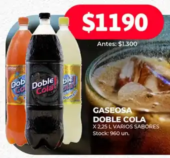 Supermercados Tadicor GASEOSA DOBLE COLA X 2,25 L VARIOS SABORES oferta