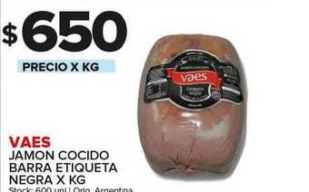 Carrefour Maxi Vaes Jamon Cocido Barra Etiqueta Negra oferta