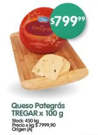 Supermercados Buenos Días Queso Pategrás TREGAR × 100 g oferta