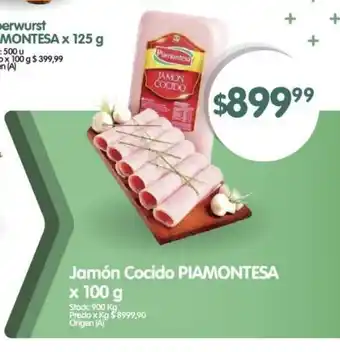 Supermercados Buenos Días Jamón Cocido PIAMONTESA x 100 g oferta