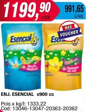 Maxiconsumo ENJ. ESENCIAL x 900cc oferta