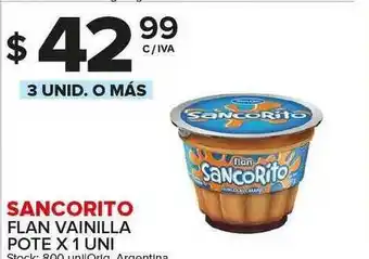 Carrefour Maxi Sancorito Flan Vainilla x 1uni oferta