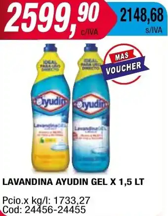 Maxiconsumo LAVANDINA AYUDIN GEL X 1,5LT oferta