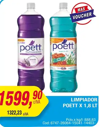 Maxiconsumo LIMPIADOR POETT X 1,8LT oferta