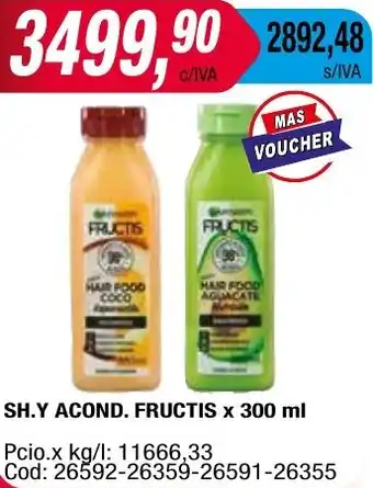 Maxiconsumo SH.Y ACOND. FRUCTIS x 300ml oferta