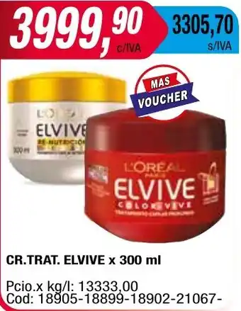 Maxiconsumo CR.TRAT. ELVIVE x 300ml oferta