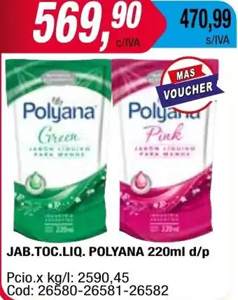 Maxiconsumo JAB.TOC.LIQ. POLYANA 220ml d/p oferta
