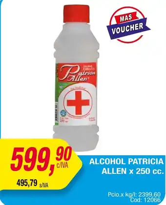 Maxiconsumo ALCOHOL PATRICIA ALLEN x 250cc oferta
