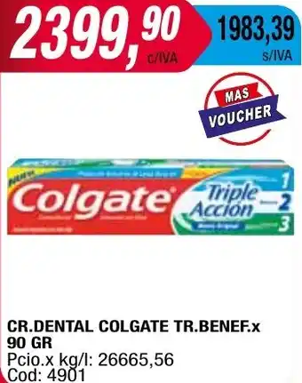 Maxiconsumo CR.DENTAL COLGATE TR.BENEF.x 90GR oferta