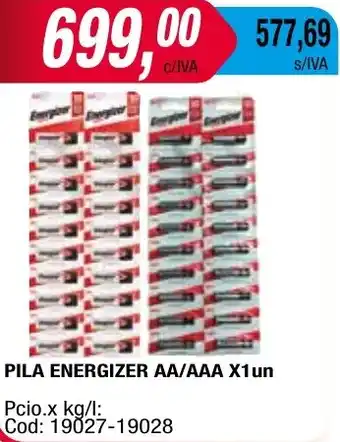PILA ENERGIZER AA/AAA x 1un