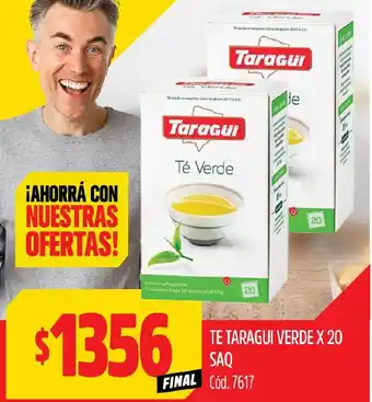 Supermercados Yaguar TE TARAGUI VERDE X 20 SAQ oferta