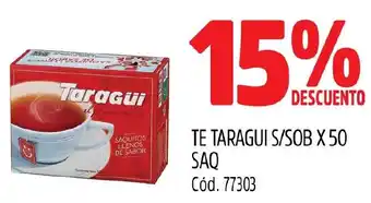 Supermercados Yaguar TE TARAGUI S/SOB X 50 SAQ oferta