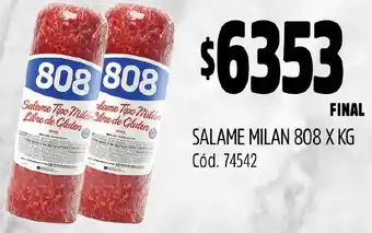 Supermercados Yaguar SALAME MILAN 808 X KG oferta