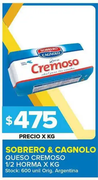 Carrefour Maxi Sobrero & Cagnolo Queso Cremoso oferta